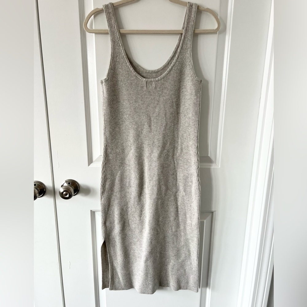 A New Day Ribbed Stretchy Sleeveless Sweater Midi Dress Size Large - Picture 2 of 5
